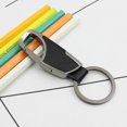 thumbnail image 3 of Key Chain Multipurpose Smooth Texture Ergonomic Reusable Electroplating Decor Faux Leather Men Metal Car Hanging Key Ring Best Gift, 3 of 8