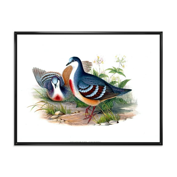Designart 'Ancient Birds In The Wild IV' Traditional Framed Canvas Wall Art Print