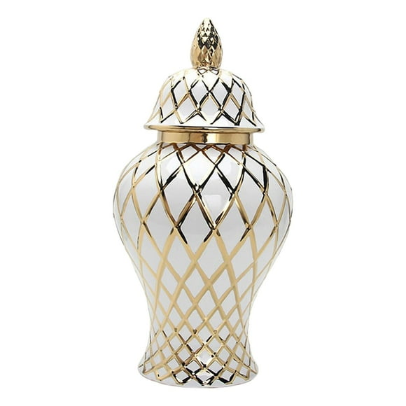 Jarrón de cerámica Sunnimix moderno para jengibre Tarro decorativo con tapa