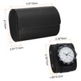 thumbnail image 2 of Uxcell Watch Roll Travel Case 2 Slots Portable Leather Watch Cases for Men, Textured Black, 2 of 6