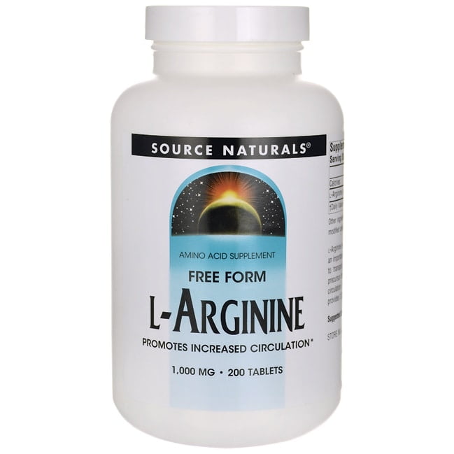 Source Naturals - Free Form L-Arginine 1000 mg. - 200 Tablets - Walmart.com