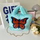 thumbnail image 4 of Bolso Damas Mariposa Felpa Bolso Casual Mensajero Azul, 4 of 8