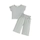 thumbnail image 1 of Odeerbi 6M-4Y Conjunto de Verano Para Niñas de Manga Corta de Algodón Con Ribete de Lechuga Pantalones Anchos Conjunto de Dos Piezas, 1 of 3