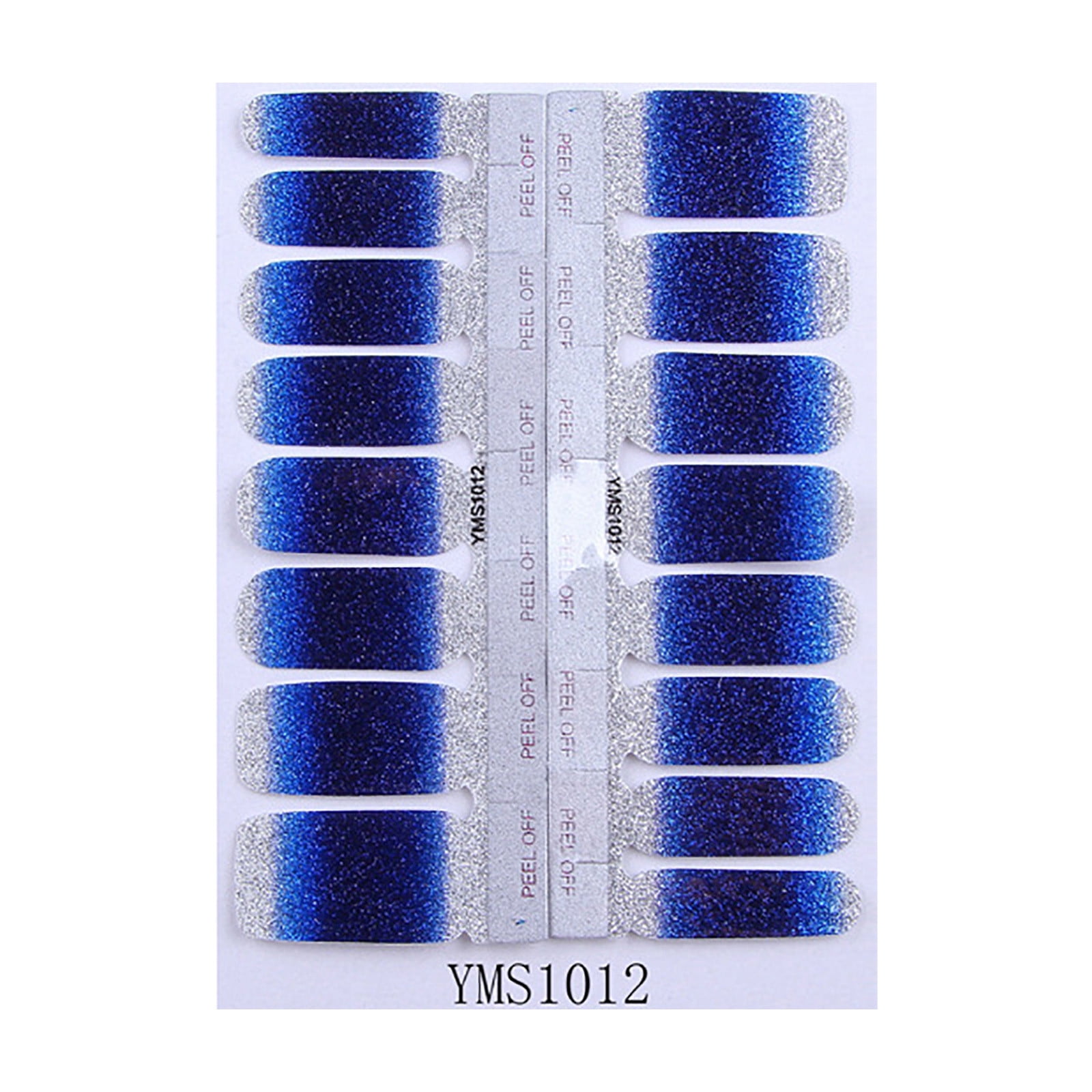 BYCZX Glitter Solid Color Nail Stickers Full Color Gradient Nail