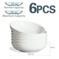 thumbnail image 3 of Contenpo Pasta Bowls, 36oz Large Salad Bowls, Wide Shallow White Ceramic Bowls for Soup, Microwave Dishwasher Safe, 3 of 6