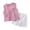 Pink1, variant on Diufon Toddlers Breathable Pajamas Set Soft Solid Color Pjs Comfortable Sleepwear Crew Neck Short Homewear