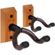 thumbnail image 1 of Paquete de 2 colgadores de guitarra, soporte de pared para guitarra de madera dura, colgador de pared giratorio para guitarra con tornillos, soporte de gancho para colgador de guitarra en forma de V, 1 of 5