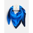 thumbnail image 4 of Scenario Women's Border Stripe Knit Triangle Scarf, Blue Fire and Classic Navy, 4 of 4
