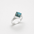 Blue Copper Turquoise Square Shape Ring 925 Sterling Silver, Blue ...