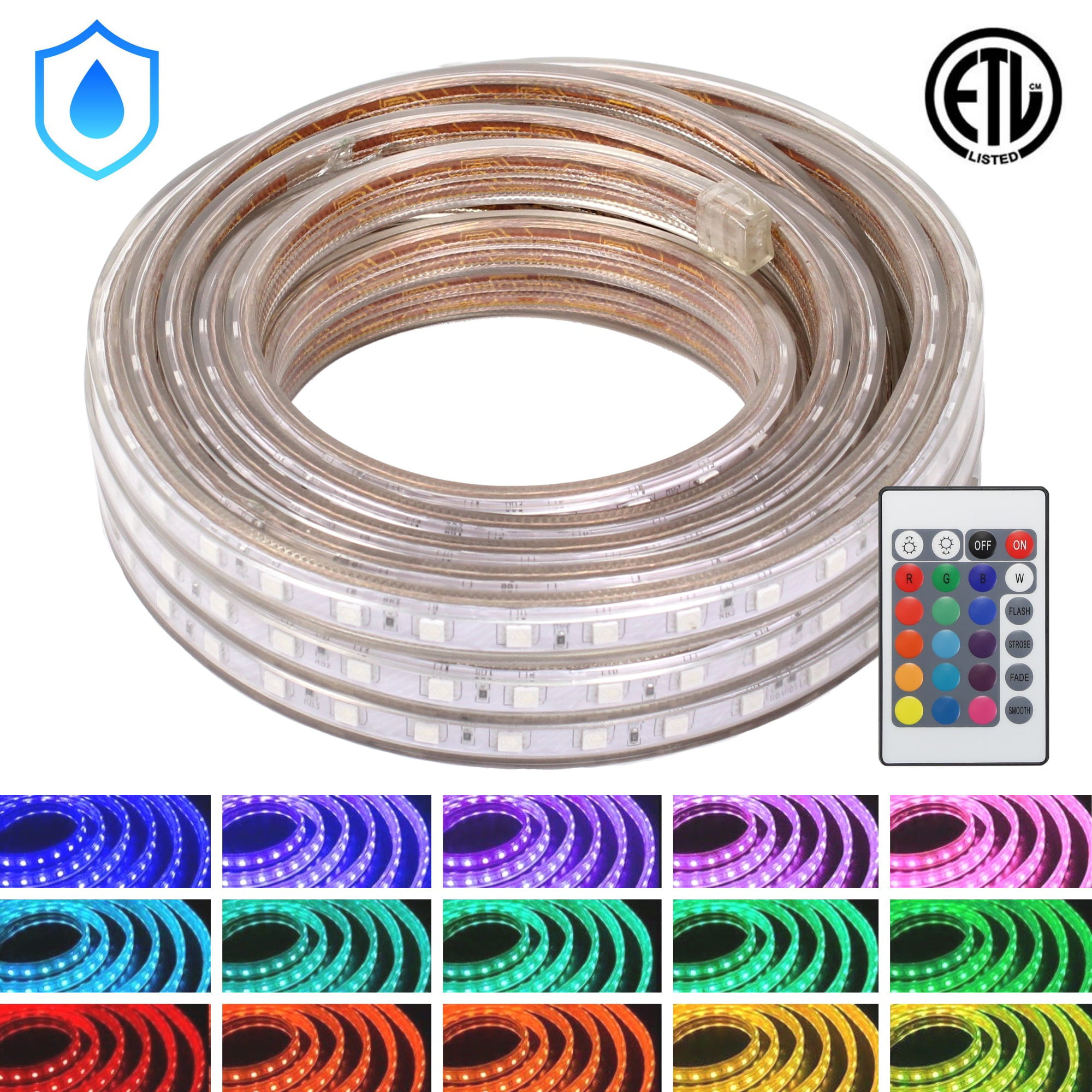 WYZworks SMD 5050 LED Flexible Dimming Indoor/Outdoor Light Strip 16 COLORS 