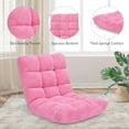 thumbnail image 5 of GOFLAME 14-Position Folding Floor Sofa, Adjustable Gaming Lazy Sofa Cushioned Chair, Folding Sleep Bed for Living Room, Bedroom (Pink), 5 of 18