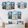 thumbnail image 4 of Designart "Beach Photo Calm Tidepools II" Nautical & Beach Framed Wall Art Set Of 3 - Turquoise Beach Frame Gallery Wall Set For Home Decor, 4 of 7