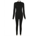 thumbnail image 6 of ZHaobin Spring White Ribbed Bodycon Jumpsuits Casual Sporty Clothes for Women 2024 Long Sleeve Black Activewear Ladies Streetwear (WHITE,S), 6 of 7