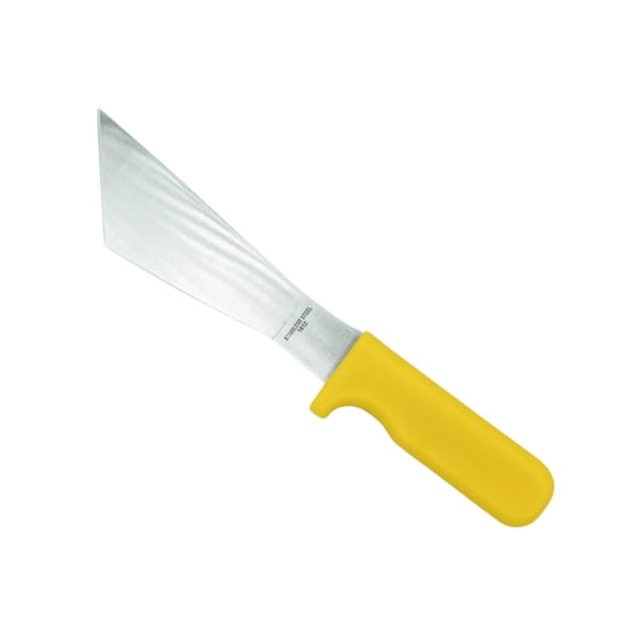 Harris Seeds Stainless Steel Lettuce Knife with Yellow Handle, Dual Edge Harvesting Tool