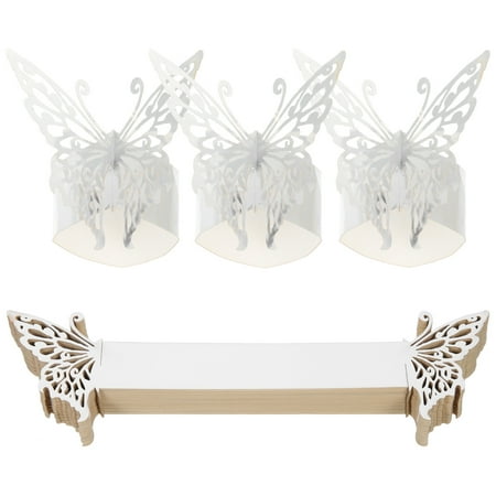 

50pcs Napkin Rings Festival Party Napkin Holders Metal Butterflies Serviette Rings