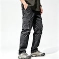 thumbnail image 2 of Men's Cargo Pants Stretch Multi Pocket Lightweight All Terrain Hiking Pants S-XXL, 2 of 9