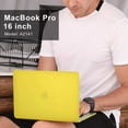 thumbnail image 3 of Mosiso Hard Shell Case For MacBook Pro 16 inch 2019 Release A2141 with Touch Bar & Touch ID , Ultra Slim Hard Case Protective Cover for New MacBook Pro 16", Yellow, 3 of 6