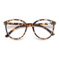 thumbnail image 1 of Oversized Classic Round Reading Glasses men Retro Eyeglasses Frame Women Flexble Spring Hinge Comfort Wear Amplifier C2 Shiny Demi +150, 1 of 6