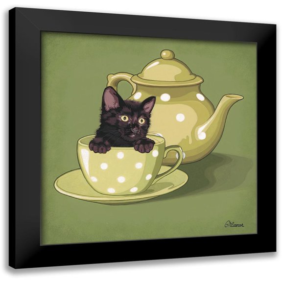 Cazenave, Maryline 12x12 Black Modern Framed Museum Art Print Titled - Tea time