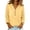 Yellow, variant on Womens Linen Tops Casual Long Sleeve Summer T- Shirts Lapel Collar V Neck Relaxed Fit Blouse Fashion Trendy Button Down Tunics Outfit,Yellow L