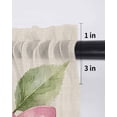 thumbnail image 6 of Cherry Fruit Curtains 45 Inch Length,Sheer Curtains for Bedroom Living Room Window Spring Botanicals Bow Idyllic Country Leaf Rod Pocket Drapes Kitchen Curtains Small Half Window 42"x45" 2 Panels, 6 of 6