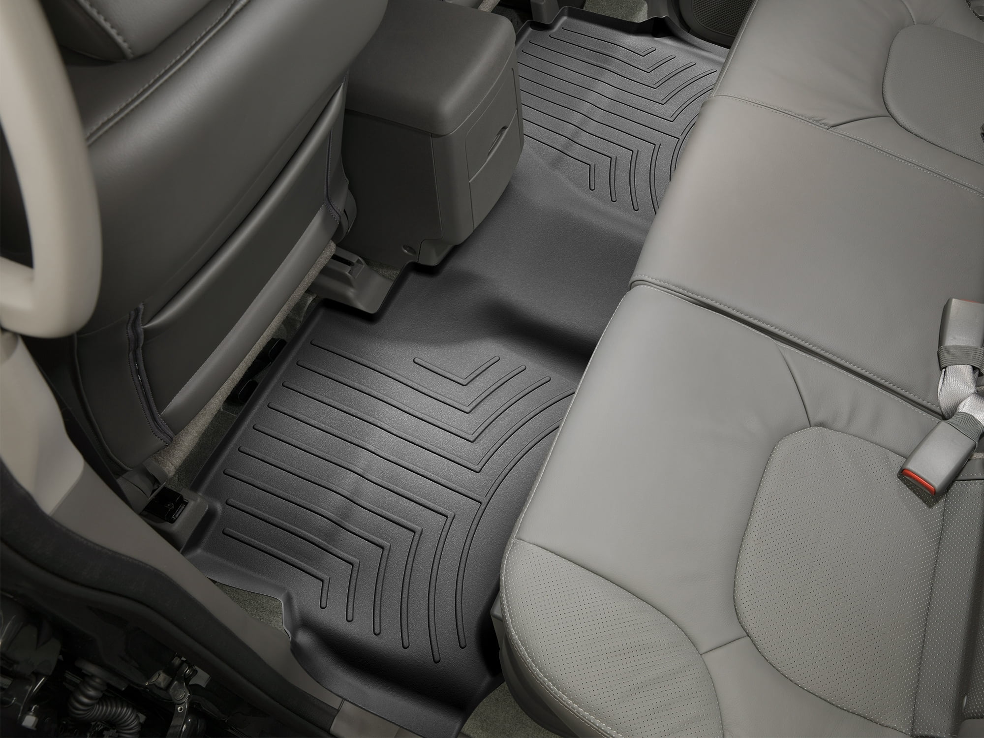 WeatherTech Custom Fit FloorLiners compatible with Frontier, Equator - 2nd Row, Black