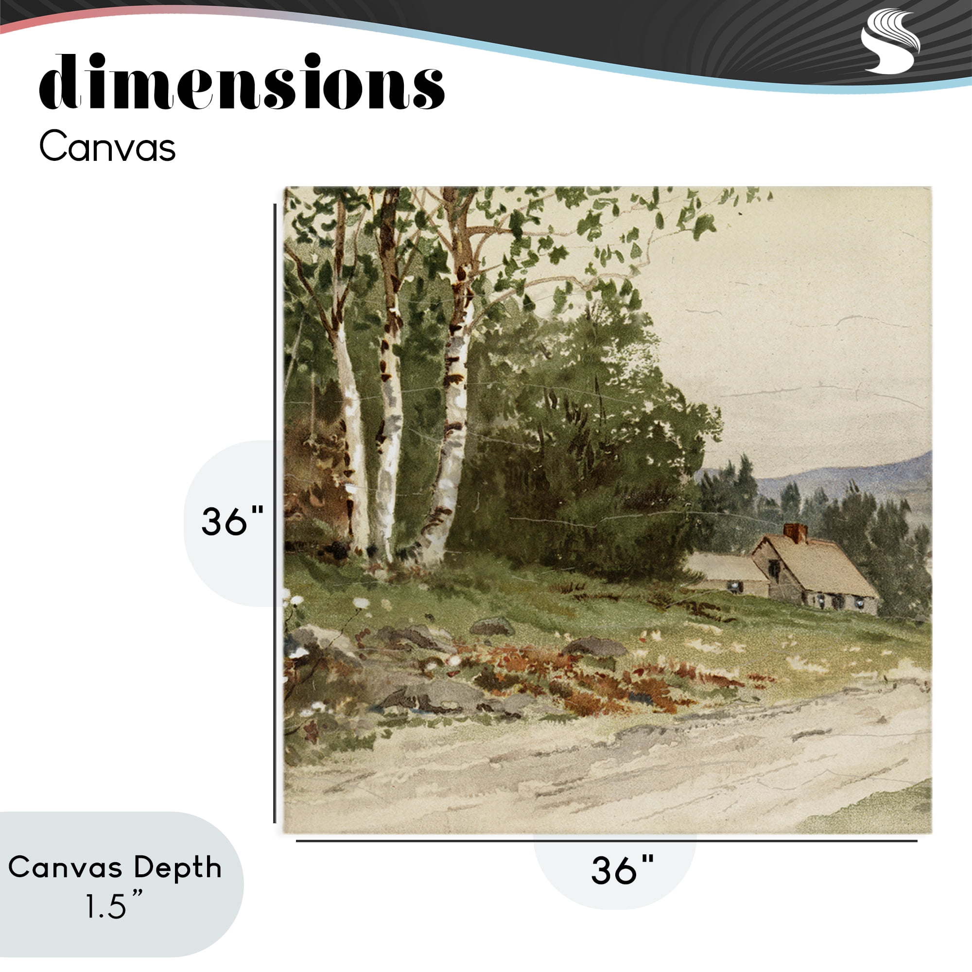 Stupell Industries Farm House Dirt Road Canvas Wall Art, design by Lula Bijoux & co.