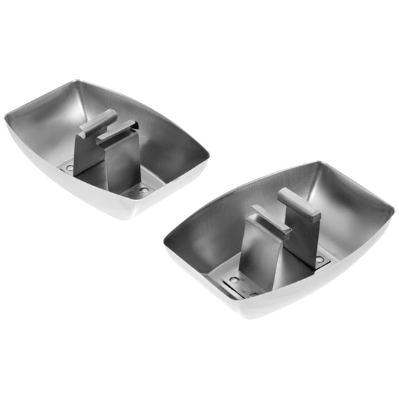 LABSERRON 2Pcs Metal Range Hood Oil Cups for Housewives 11.8X2.4X1.4in