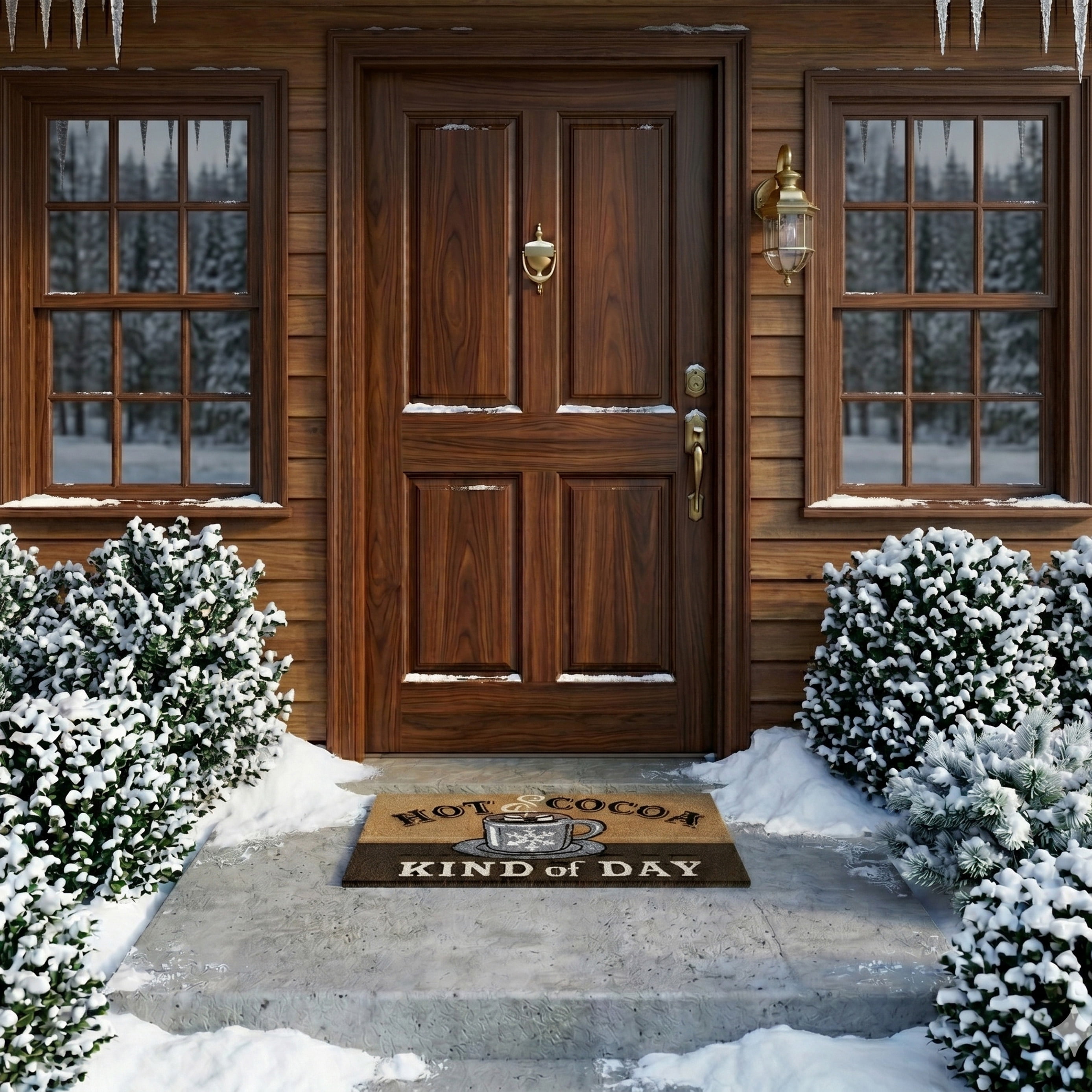 Achim Printed Coir Holiday Doormat 18" x 30" - Hot Cocoa