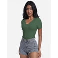 thumbnail image 4 of Women's Slim Fit Crew Neck T-Shirt Summer Short Sleeve Casual Tee, 4 of 5
