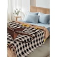 thumbnail image 5 of Texas Star Flat Sheets Only Twin XL Size, Soft Breathable Bed Top Sheets for Mattress, Farmhouse Country Sunflower Black Plaid Luxury Bedding Flat Sheets for Home Hotel Bedroom Bed Protection, 5 of 9