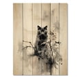 thumbnail image 3 of Designart "Panther Sumi Asian Painting II" Asian Print on Natural Pine Wood, 3 of 5