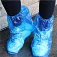 thumbnail image 3 of 10 Pairs Disposable Boot Covers,Blue Plastic Waterproof Shoe Covers,Elastic Band Shoe Protectors,Non-Slip Outdoor Rain Shoe Covers,for Women and Men By Scheam, 3 of 7