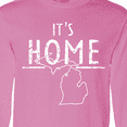 thumbnail image 4 of Inktastic It's Home- State  of Michigan Outline Distressed Text Long Sleeve T-Shirt, 4 of 5