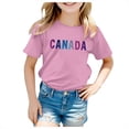 thumbnail image 1 of Ketyyh-chn99 T-Shirts à Manches Courtes pour Filles T-Shirt à Manches Courtes pour Filles T-Shirt d'Été à Col Rond Coupe Décontractée T-Shirts Basiques pour 10-11 Ans, Rose, 1 of 5