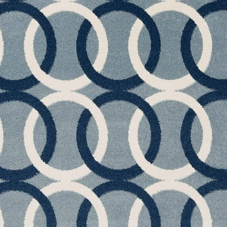 apartment AH Madera Machine Made Geometric Runner, Blue, 2'7" x 7'3"