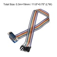 thumbnail image 2 of Unique Bargains 2 Pcs IDC Rainbow Wire Flat Ribbon Cable DP15 Male to 15P Female 11.8 Inch Length 2.54mm Pitch, 2 of 4