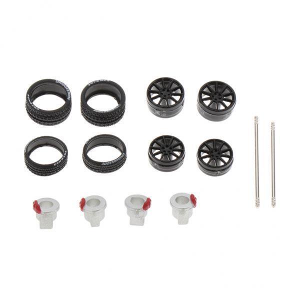 Ruedas de vehículos modificadas de goma 2x1 / 64 para modelos de automóviles Accesorios de automóviles Juguetes para adultos G. Zulema Ruedas de caucho modificadas para vehículos