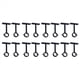 thumbnail image 1 of Soportes de Barra de Cortina Montados en el Techo, Soporte de Techo Resistente para Soporte de Barra de Cortina de 1 Pulgada (Juego de 16, Negro), 1 of 5