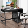 thumbnail image 3 of Giantex Wooden Computer Desk, Home Office Desk w/Large Storage Space, Multipurpose Ladder Writing Study Table, Black, 3 of 8