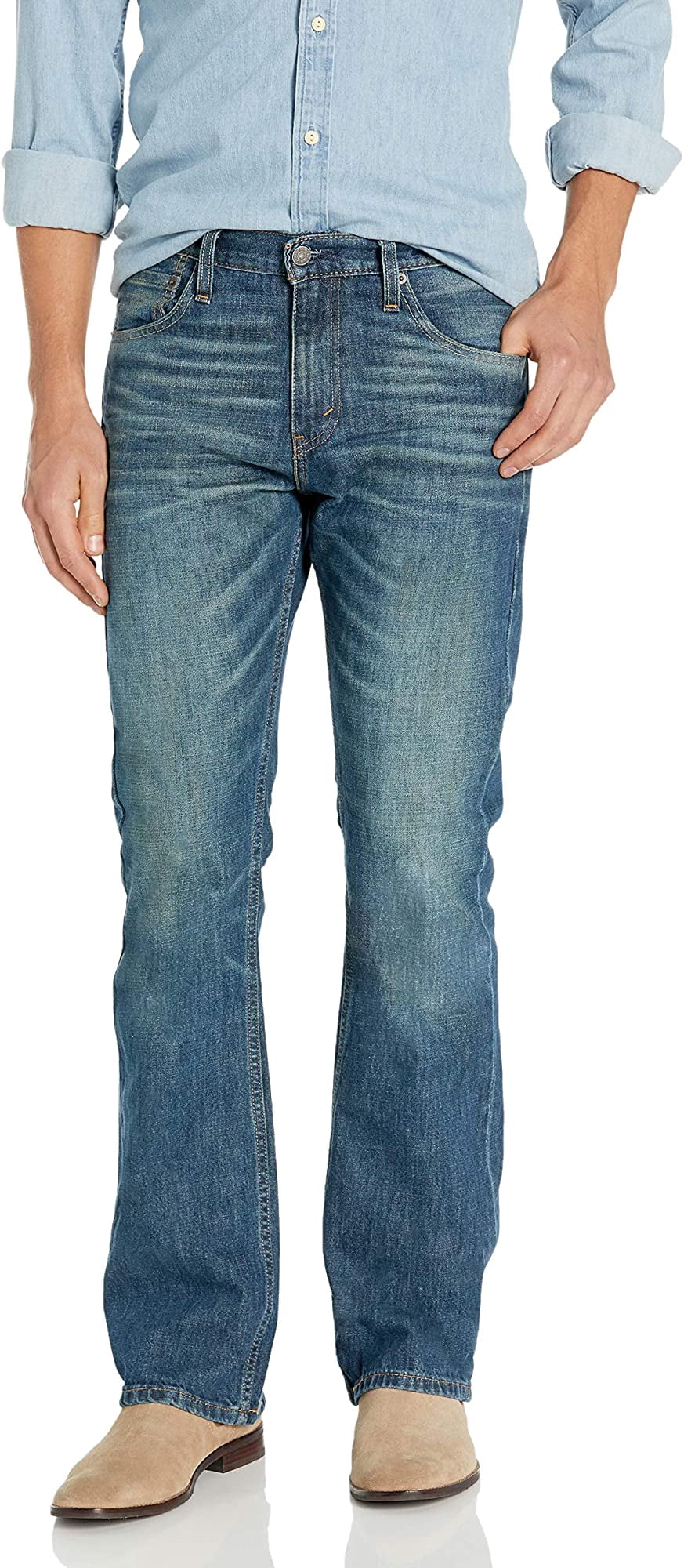 Levis Mens 527 Slim Bootcut Fit Jeans 
