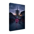thumbnail image 4 of Canvas Wall Art - Javier De La 'Walking Kyoto' Wall Art for Living Room, Bedroom, or Office Décor by Trademark Fine Art - 22 x 32 Inches, 4 of 4