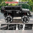 thumbnail image 2 of Historyli Powered Ride-Ons, 12V Electric Ride On Truck with Remote Control,Ride On Toys,2 Seater 4WD Off-Road Car with Decor Spare Tire,25W Dual Motor,Spring Suspension,Black, 2 of 7
