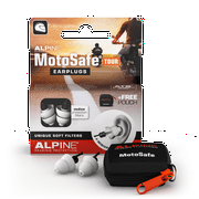 Alpine MotoSafe Tour - Motorcycle Ear Plugs for Wind Noise Reduction - 17dB - Motorcycle Hearing Protection - Ultra Soft Comfortable Motorcycle Hearing Protection - 1 Pair