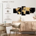thumbnail image 4 of Elephant Stock Soil World Map Wall Art - Horizontal Multi Panel Canvas - Living Room Wall Decor - Map Multi Panel - Black And Orange Decor - 29" x 12", 4 of 4