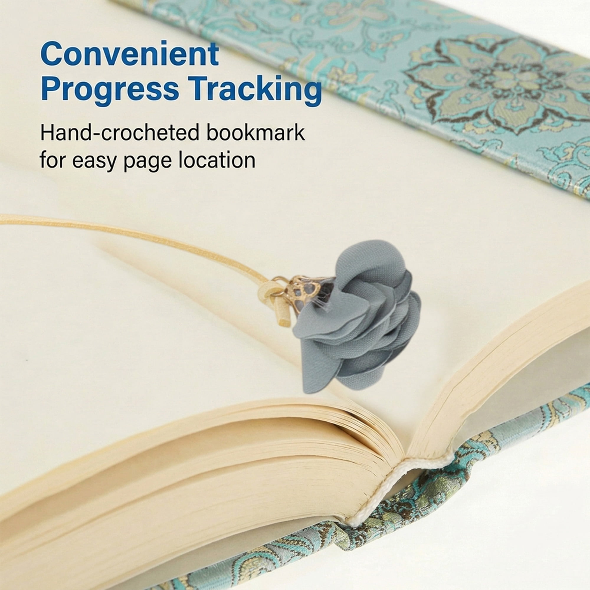Unique Bargains Adjustable Fabric Book Cover for A5 Size Cyan