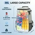 thumbnail image 2 of Cshidworld Cooler Backpack - 40 Cans Insulated Leak Proof Backpack Cooler Portable Picnic Camping Beach Hiking BBQ Cooler Bag for Men and Women, Gray, 2 of 7