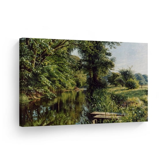 Smile Art Design Reflections of Spring Peder Mork Monsted Canvas Wall Art Print Famous Fine Art Oil Painting Canvas Art Classic Modern Art Reproduction Home Decor Ready to Hang Made in the USA- 8x12