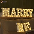 thumbnail image 5 of Light Up LED Letters Lights Sign 26 Alphabet and 10 Number Big Lights Letter for Party Birthday Bar Battery Powered Christmas Decor Letter Lights (Warm White), 5 of 6