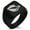 Black, variant on Stainless Steel Skull & Crossbones Kiss of Death Geometric Pattern Biker Style Polished Ring